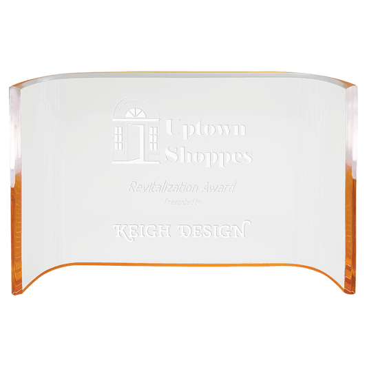 8" x 6" Gold Acrylic Crescent