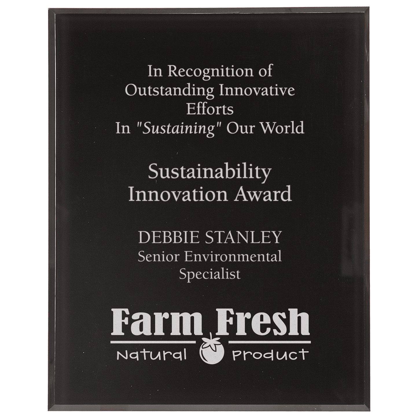 8" x 10" Solid Black Border Acrylic Clear-Plaq