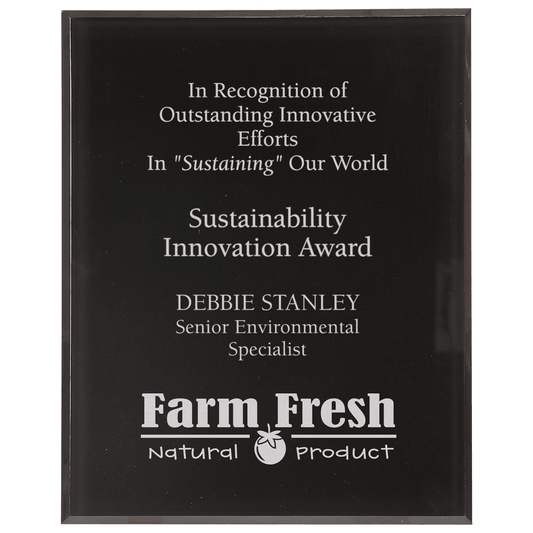 9" x 11" Solid Black Border Acrylic Clear-Plaq