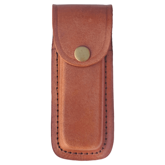 Bison River Leather Sheath with Snap Closure for 5" Folding Knife