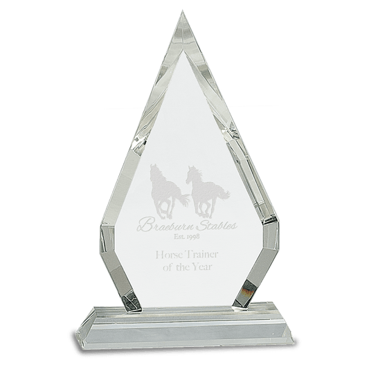 8 1/2" Crystal Diamond on a Clear Crystal Base
