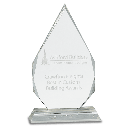 9" Crystal Diamond on a Clear Crystal Base