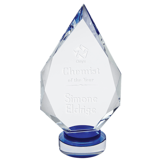 Large Diamond Crystal with Blue/Clear Base