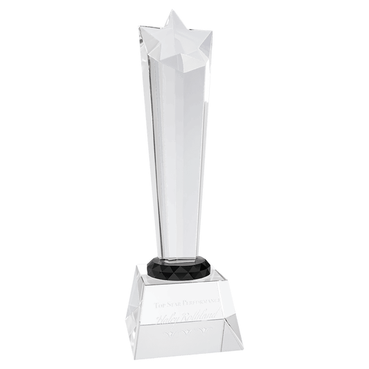 Medium Crystal Rising Star with Clear Base
