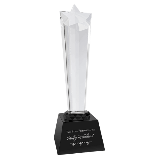 Medium Crystal Rising Star with Black Base