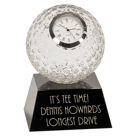 Premier Crystal Golf Ball Clock