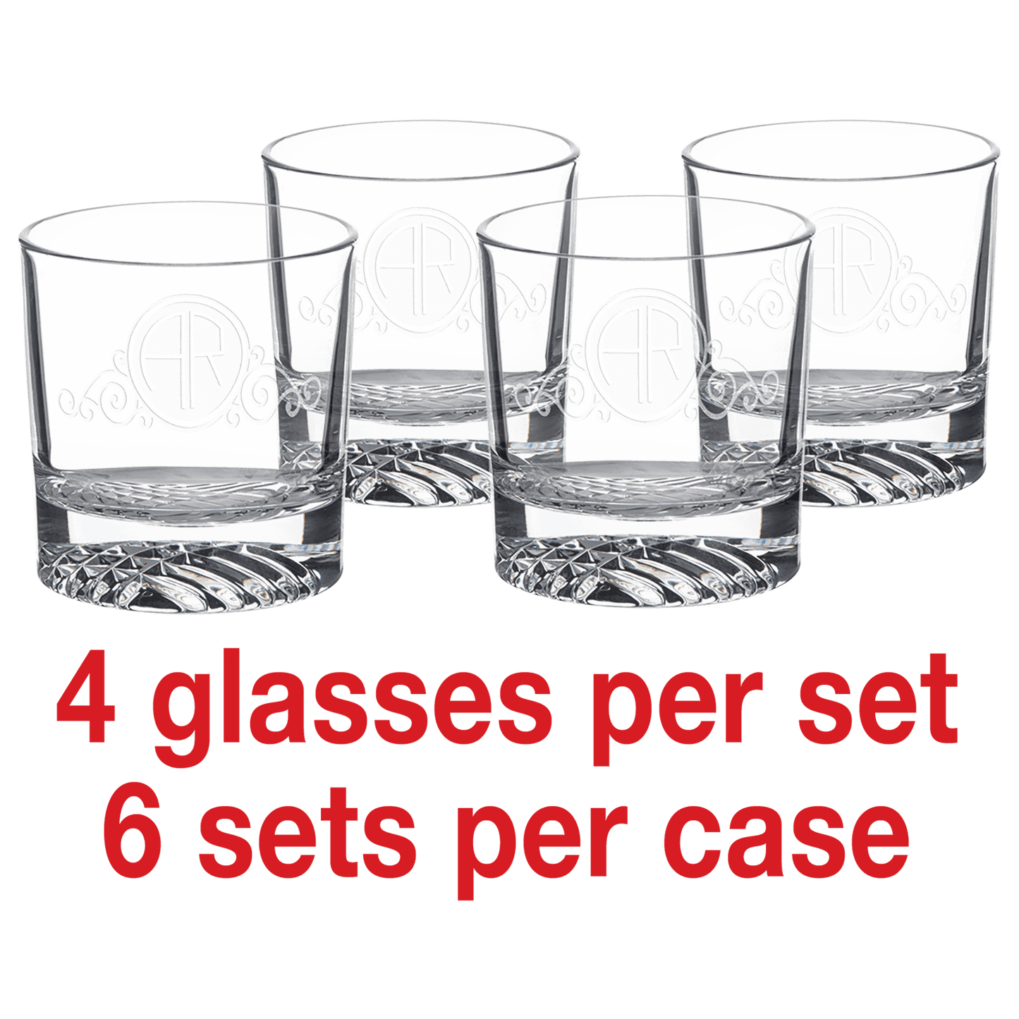 Polar Camel Round Rocks Glasses Set of Four