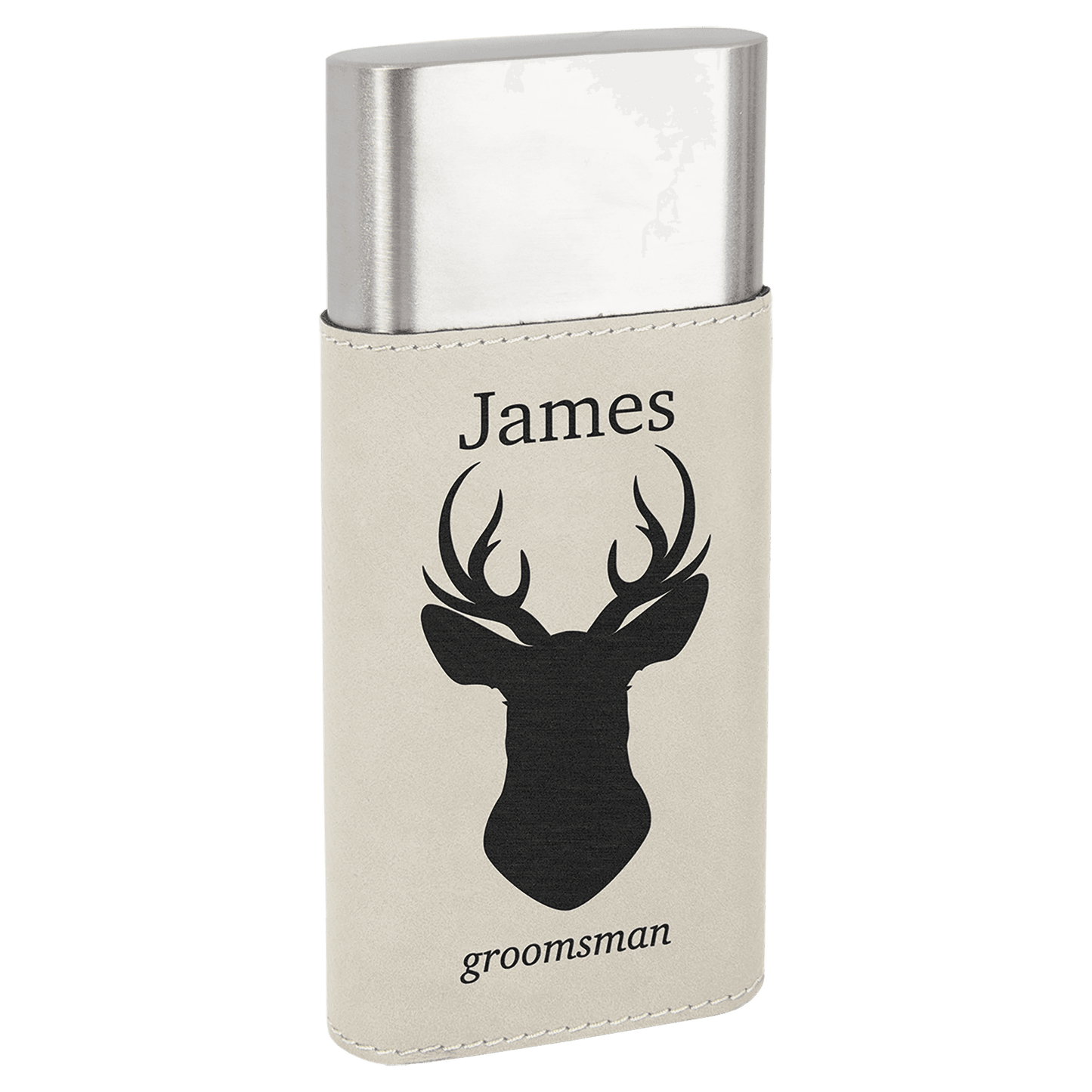 White Leatherette Cigar Case with Cutter