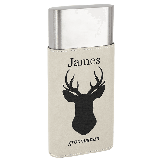 White Leatherette Cigar Case with Cutter