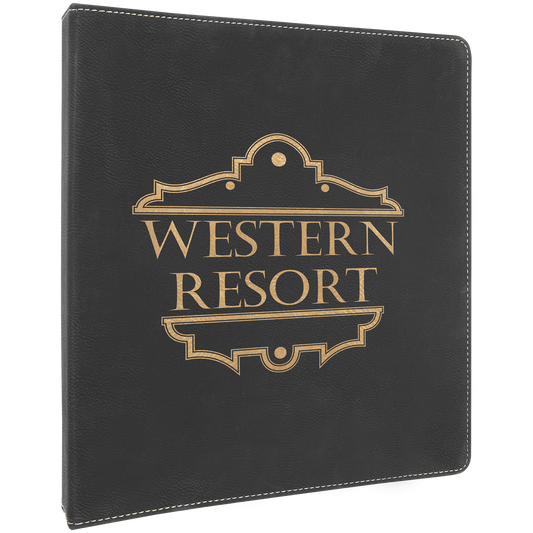 Black/Gold 3 Ring Binder with 1" Slant D Rings