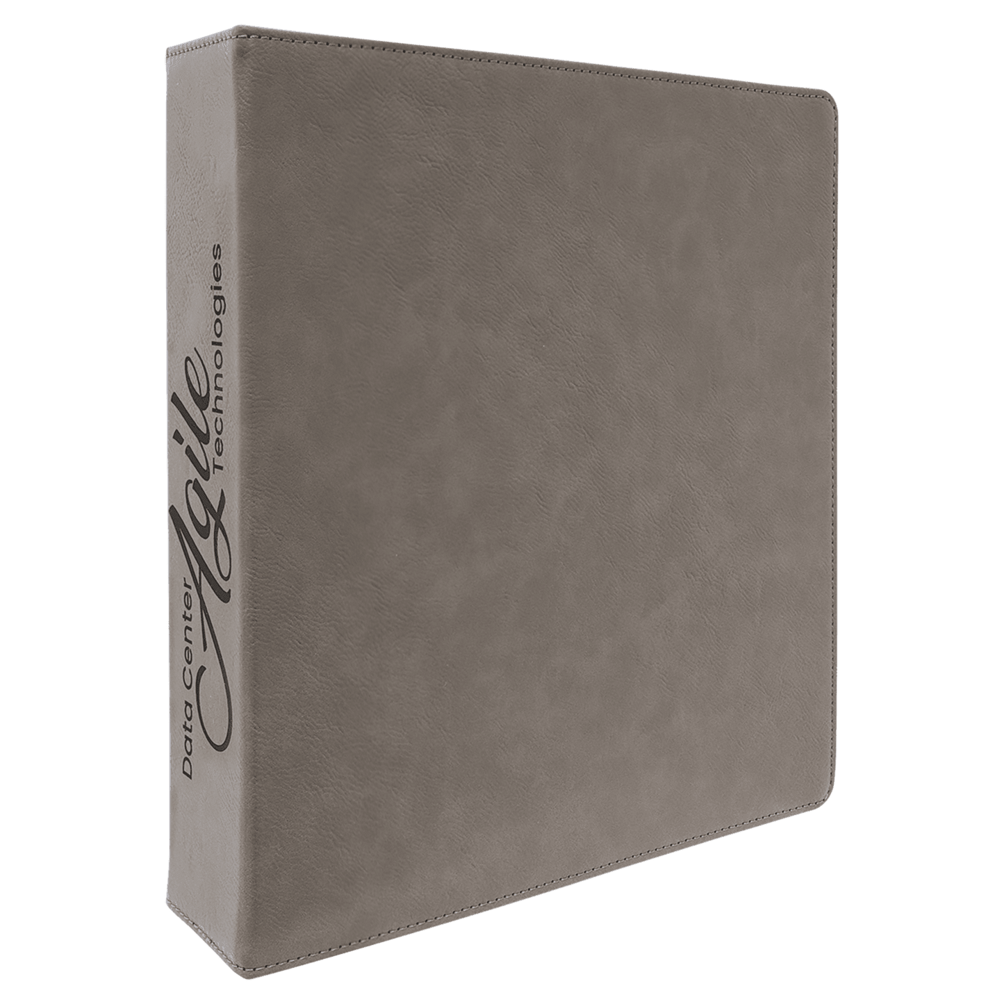 Gray Leatherette 3-Ring Binder with 2" Slant D Rings