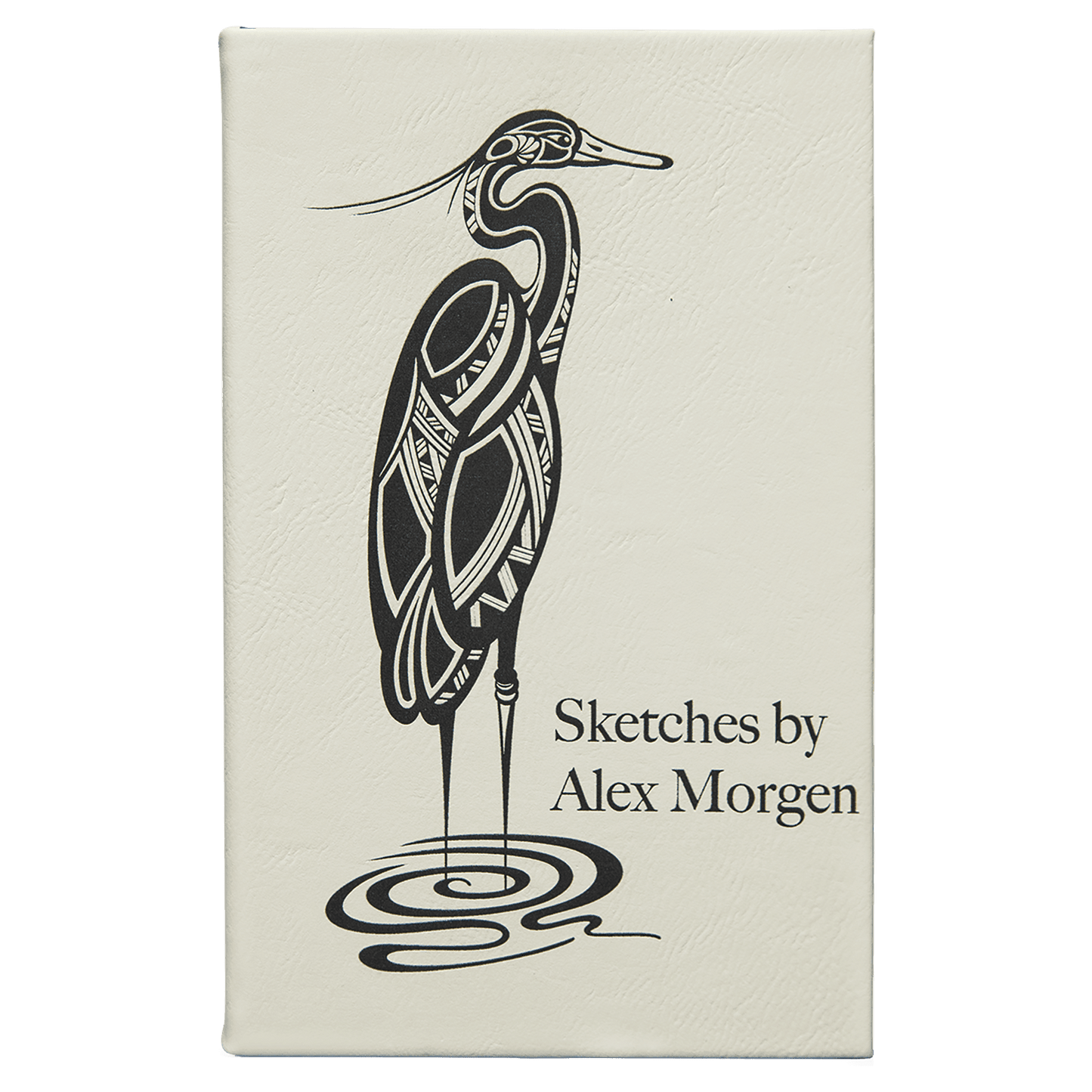 White Leatherette Sketch Book with White Unlined Paper