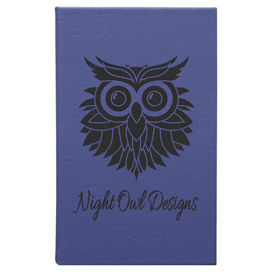 Purple Leatherette Sketch Book with White Unlined Paper