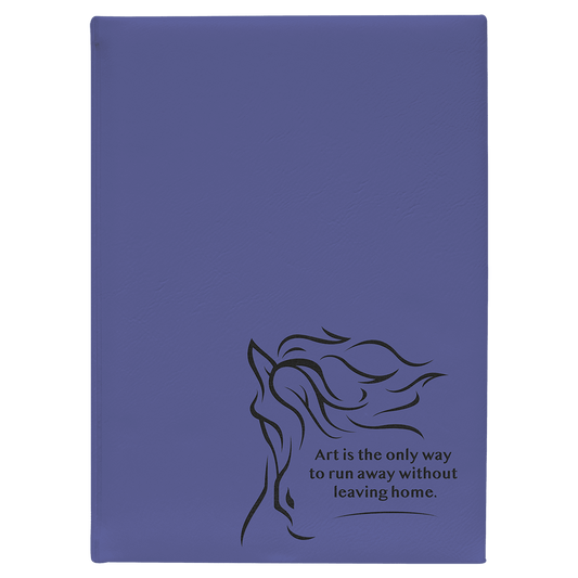 Purple Sketch Book with White Unlined Paper