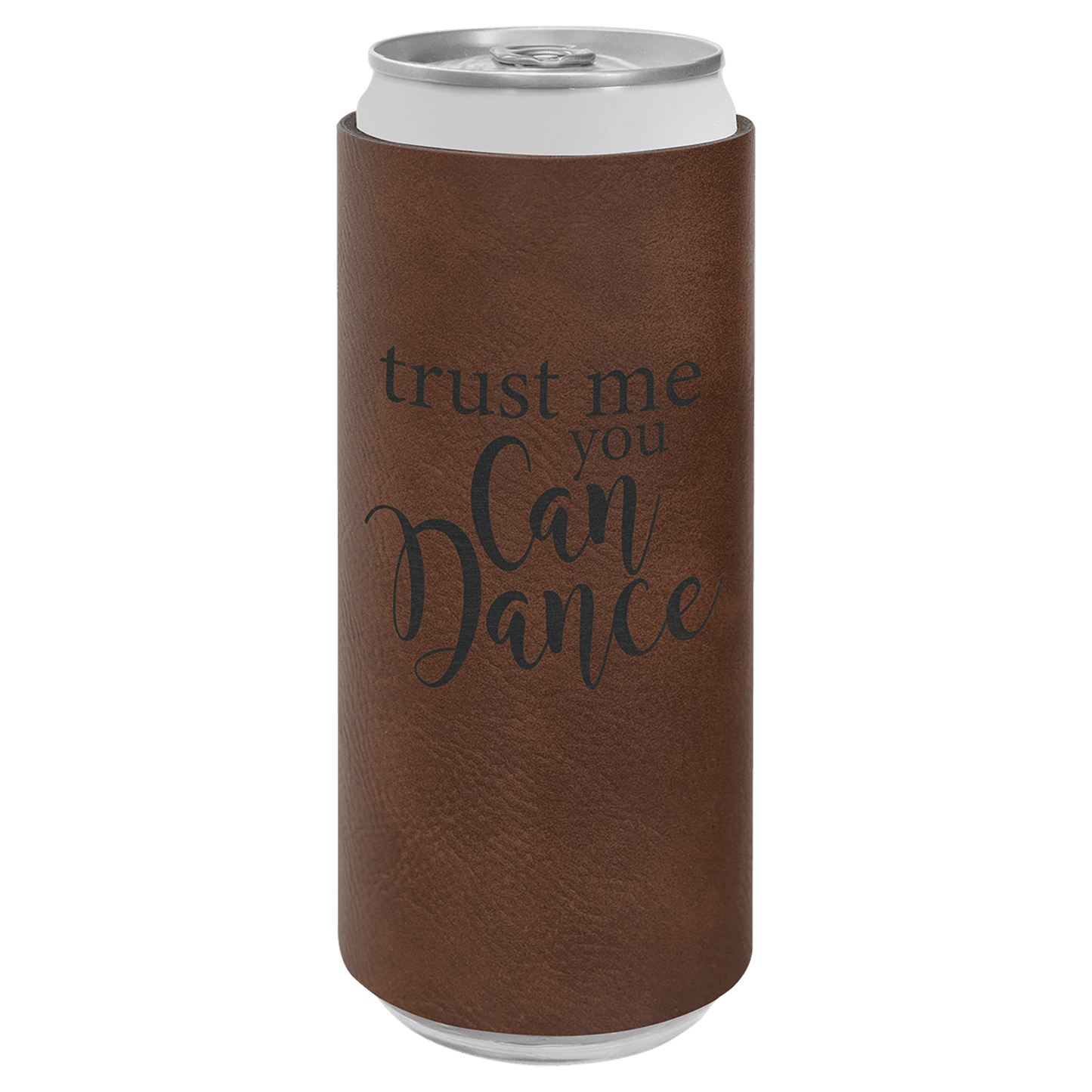 Dark Brown Leatherette Slim Beverage Holder