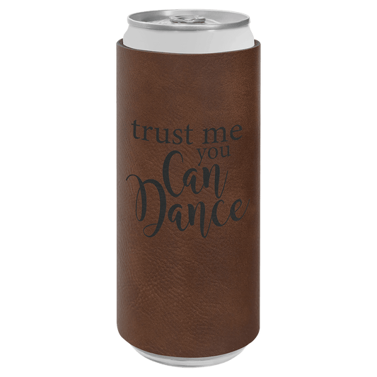 Dark Brown Leatherette Slim Beverage Holder