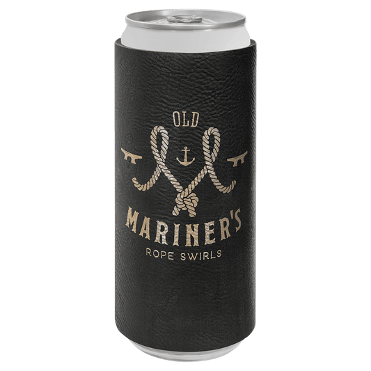 Black/Gold Leatherette Slim Beverage Holder