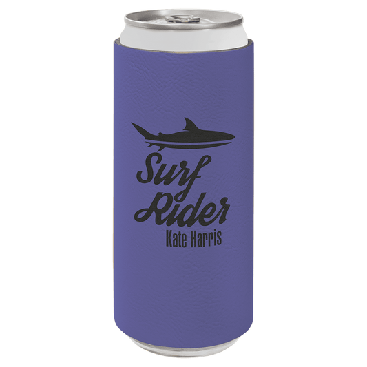 Purple Leatherette Slim Beverage Holder