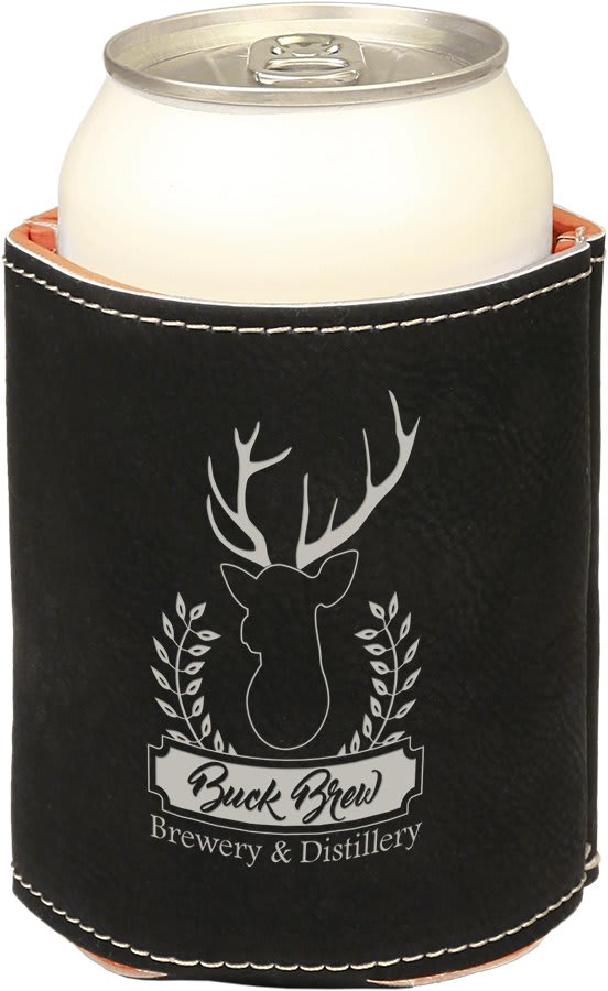 Black/Silver Leatherette Beverage Holder