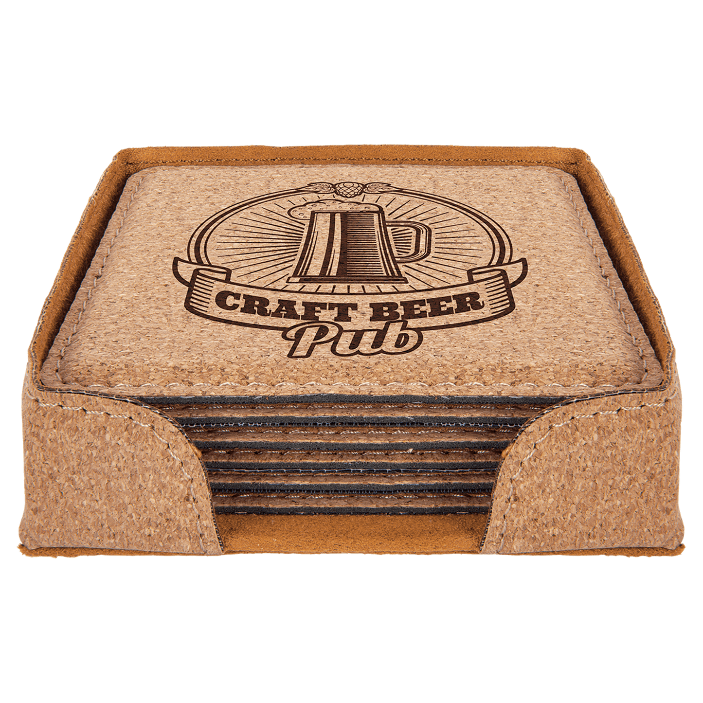 Cork Square 6-Coaster Set