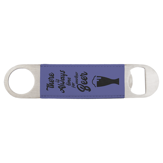 Purple Leatherette Bottle Opener