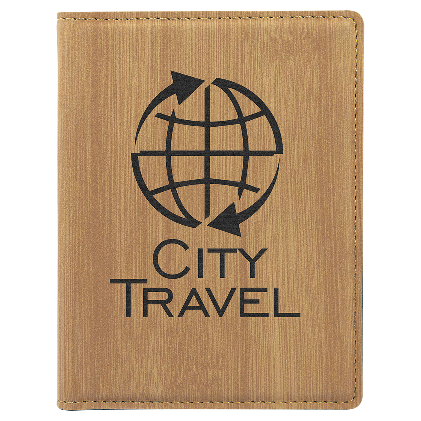 Bamboo Leatherette Passport Holder