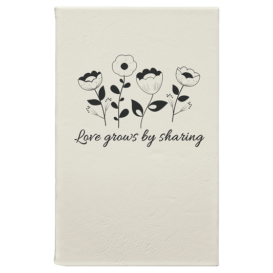 White Leatherette Journal with White Lined Paper