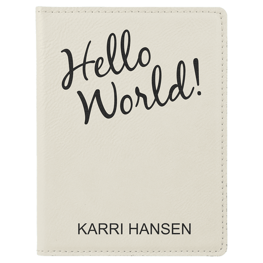 White Leatherette Passport Holder