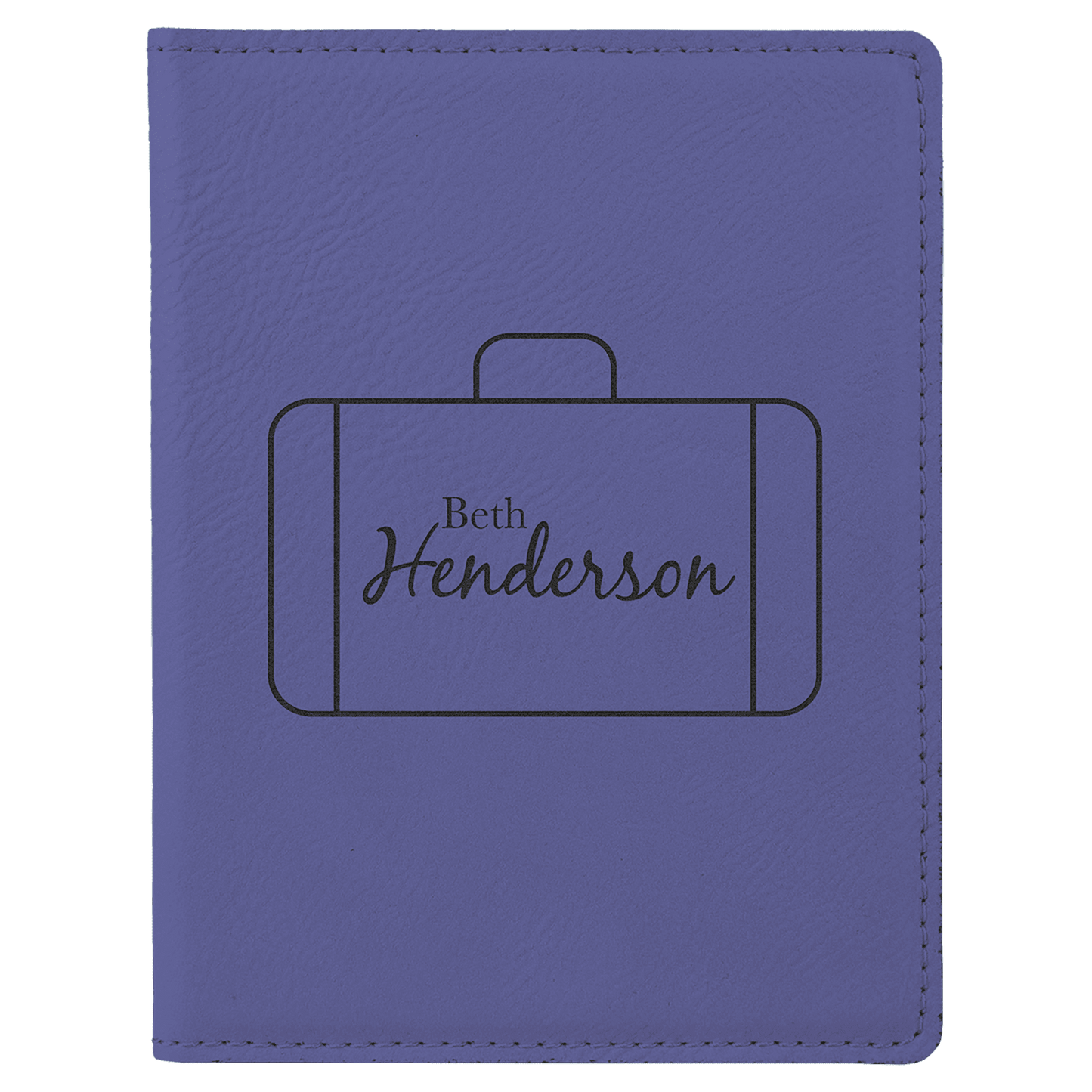 Purple Leatherette Passport Holder