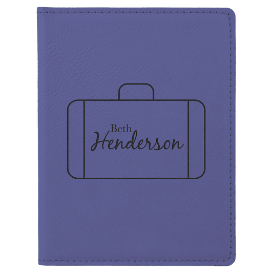 Purple Leatherette Passport Holder