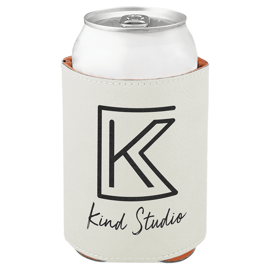 White Leatherette Beverage Holder