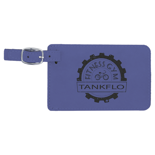 Purple Leatherette Luggage Tag