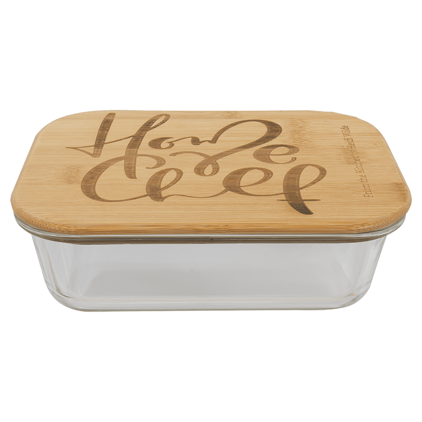 Rectangle Glass Container with Bamboo Lid