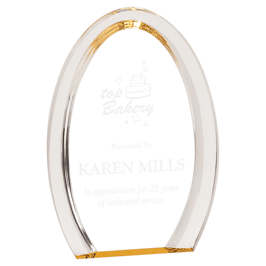 7"  Gold Oval Halo Acrylic