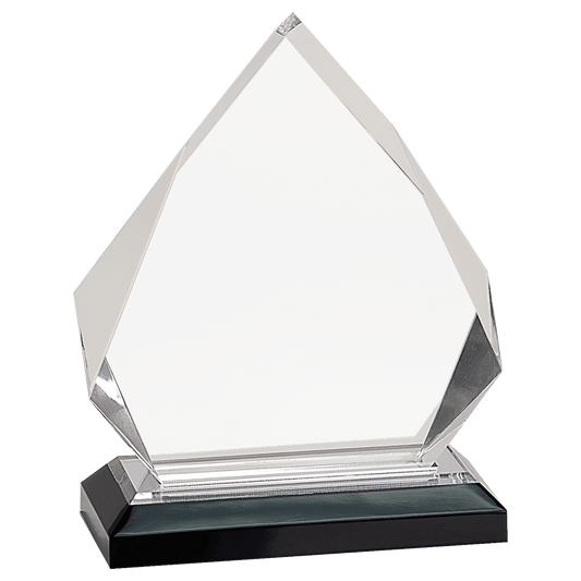 6 3/4" Silver Diamond Impress Acrylic with Base