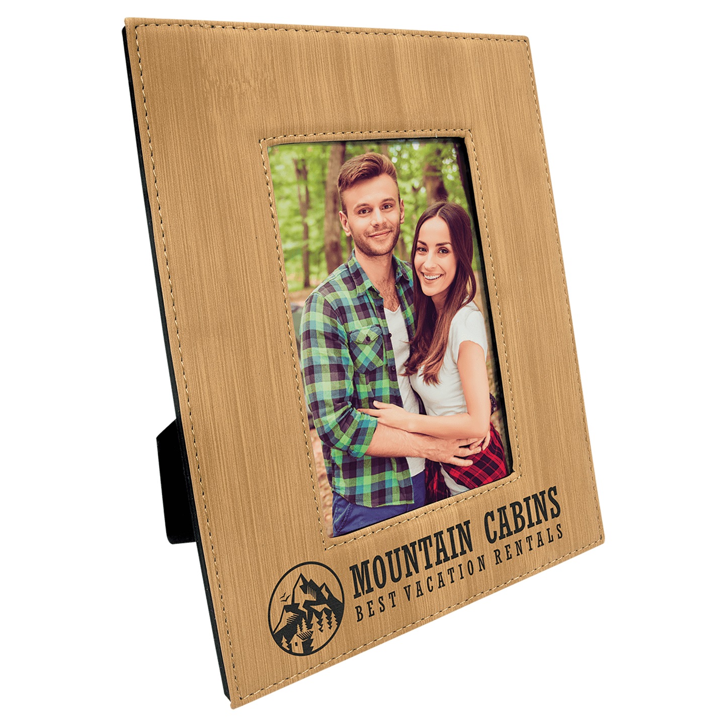 Bamboo Leatherette Photo Frame
