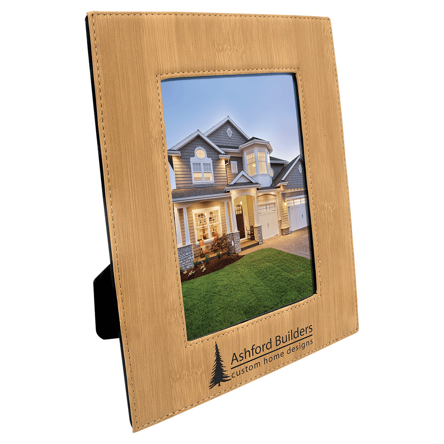 Bamboo Leatherette Photo Frame