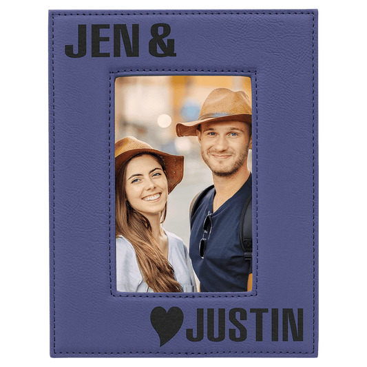Purple Leatherette Photo Frame