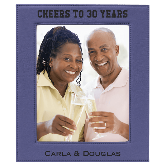 Purple Leatherette Photo Frame