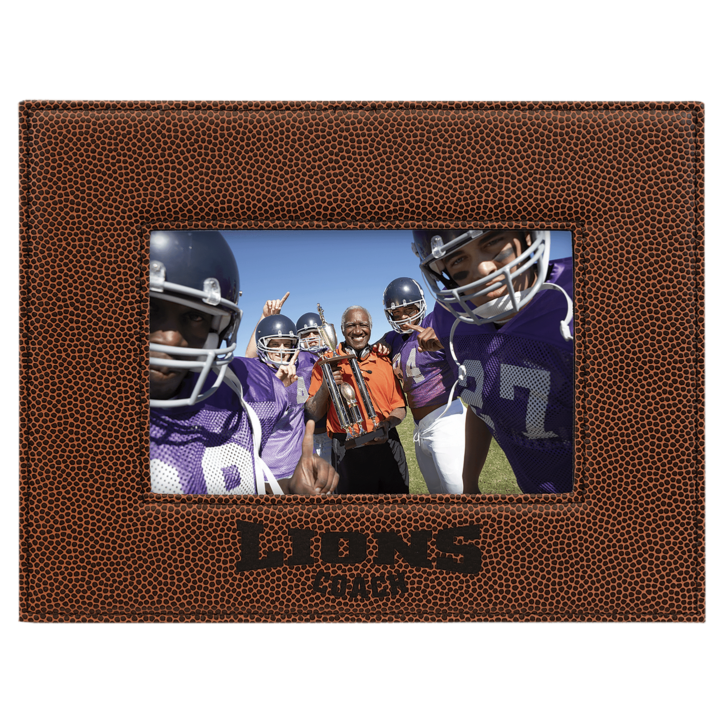 Football Leatherette Photo Frame