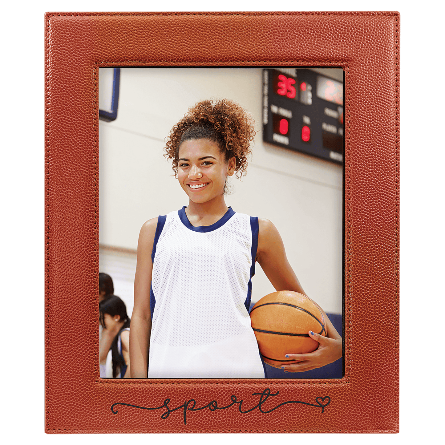 Basketball Leatherette 8x10 Photo Frame