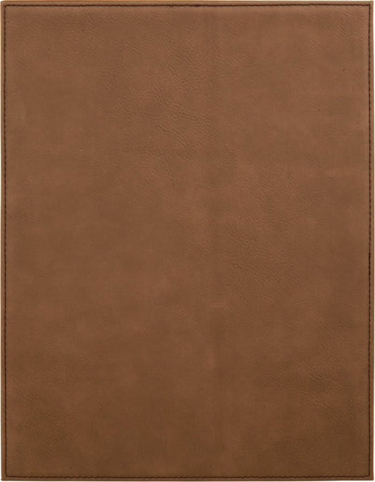 Dark Brown 8" x 10" Laserable Leatherette Plaque