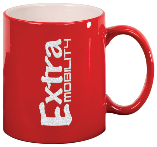 Red 11 oz. Round Ceramic Mug