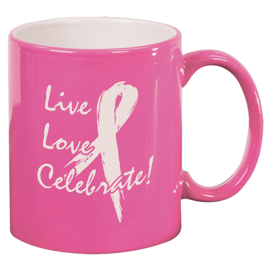 Pink 11 oz. Round Ceramic Mug