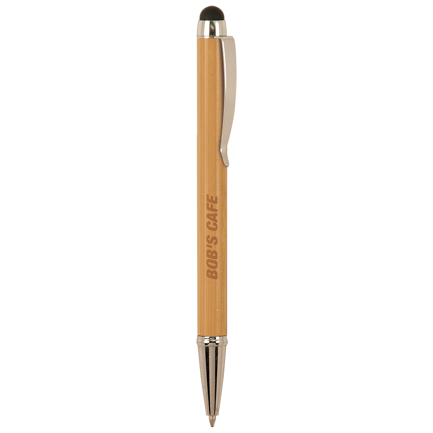 Bamboo Ballpoint Pen with Stylus