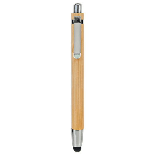 Bamboo Ballpoint Pen with Stylus Tip