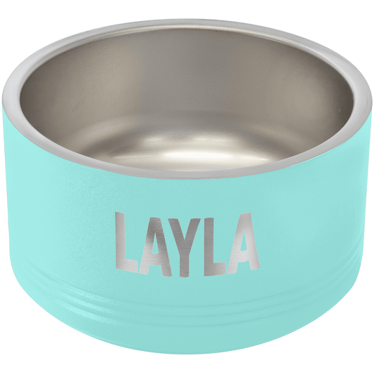 Teal 18 oz. Polar Camel Powder Coated Stainless Steel Dog Bowl
