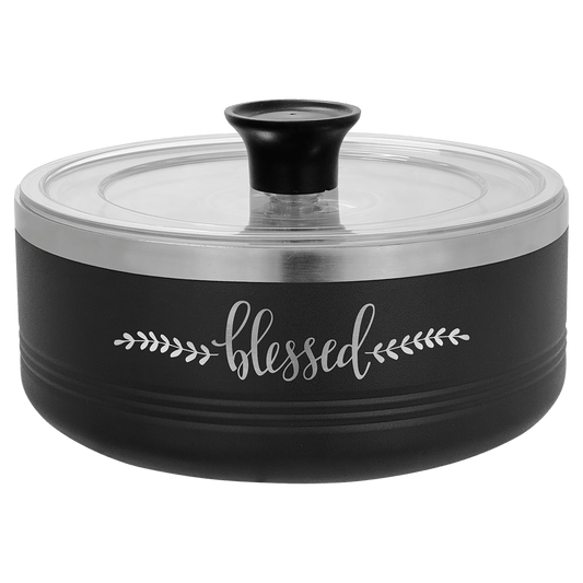 Black Polar Camel 1.25 Quart Serving Bowl with Lid