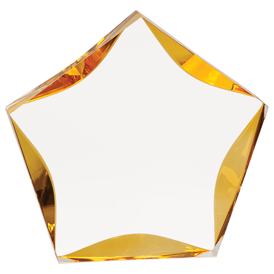7" Clear & Gold Luminary Premier Acrylic