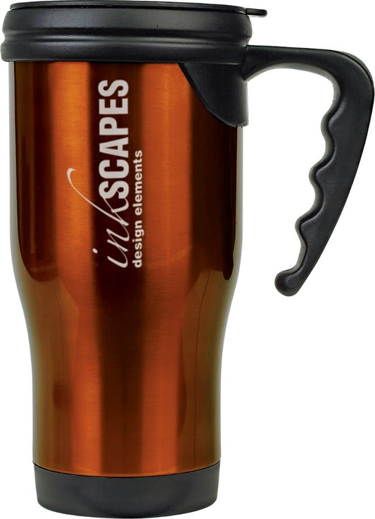 Gloss Orange 14 oz. Travel Mug